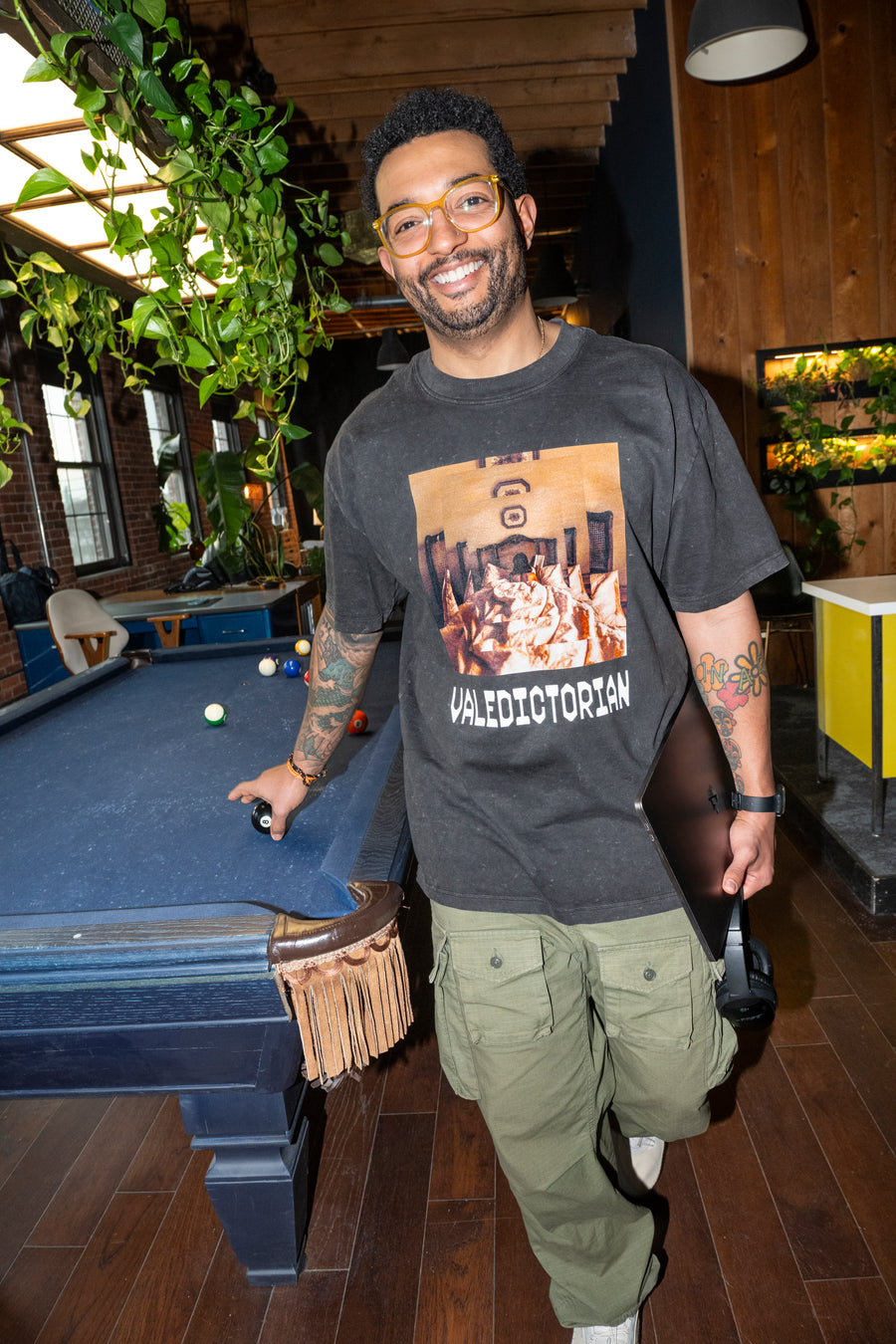 Arrival Stone Wash Heavy Tee — Black Stone